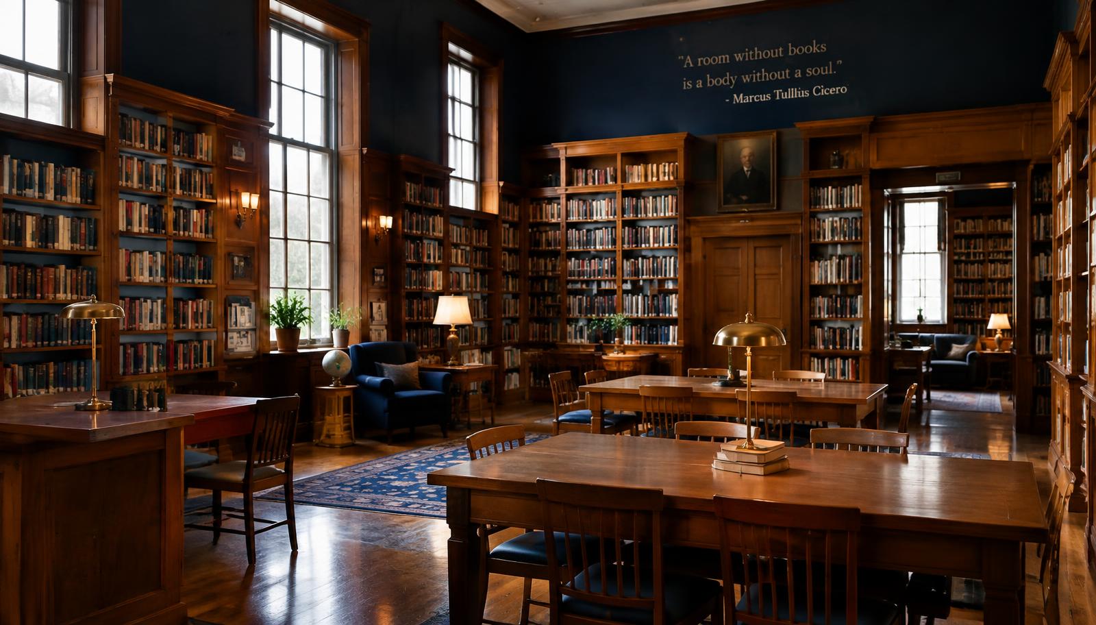 Okinda Library reading room